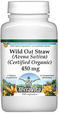 Terravita Wild Oat Straw (Avena Sativa) (Certified Organic) - 450 Mg (100 Capsules, Zin: 518609)