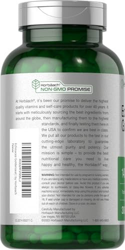 Horbaach Echinacea Goldenseal Supplement 300 Capsules