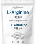 Micro Ingredients L-Arginine 1600Mg Nitric Oxide Supplement For Men With L-Citrulline 240 Bisected Tablets Nitric Oxide Precursor Muscle Energy & Heart Support Non-Gmo Gluten Free 4 Month Supply