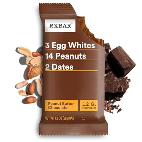 RXBAR Real Food Protein Bar, Assorted Variety Pack, Gluten-Free, 1.83 oz Bars, 24 Count