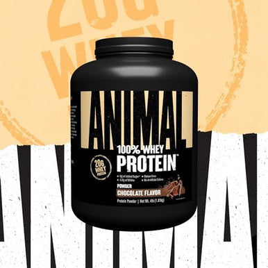 Animal Whey Protein Powder And Creatine Chews Tablets Bundle Chocolate Flavored 4 Lb Protein And Fruit Punch Flavored Creatine For Pre/Post Workout