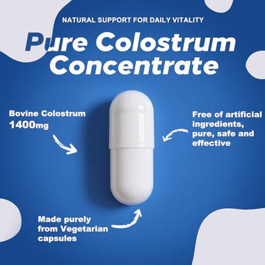 Peakvigor Organic Bovine Colostrum CapsulesImmune Support En1332Ss