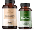 Herbamama Ashwagandha And Rhodiola Rosea Kit - Bundle Of 1500Mg Ashwagandha Root Capsules & 1000Mg Rhodiola Rosea Capsules - Vegan Non-Gmo Gelatin- - 2 Pack