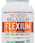 Relaxium Flexium Joint Support Supplement Drug With Curcutame Blend Turmeric Supplement Formulated To Support Comfort And Mobility 60 Capsules