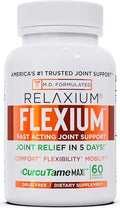 Relaxium Sleep & Joint Relief Bundle Melatonin & Ashwagandha Sleep Aid + Curcutame & Glucosamine Chondroitin 60 Capsules Each Drug Support For Sleep & Joint Health