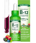 Nature's Truth B12 Sublingual Liquid Drops 10000 mcg 2 oz Fast Acting Vegan NonGMO and Gluten Free