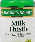 Nature's Bounty Milk Thistle Herbal Health Supplement Supports Liver Health 1000 Mg Rapid Release Softgels 50 Ct