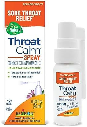 Boiron Throatcalm Spray And Sinuscalm Tablets Bundle For Sore Throat Sinus Congestion And Headache Relief