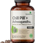 Futurebiotics Chill Pill + Ashwagandha Rhodiola St. John'S Wort & Ltheanine Nongmo 120 Vegetarian Tablets