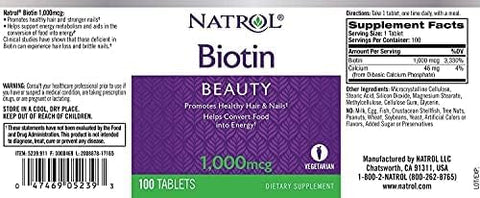 Natrol Biotin Maximum Strength 10000 Mcg Tablets 100 Ea (Pack Of 4)