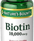 Viactiv Calcium Plus Vitamin D Supplement Soft Chews Brown Milk Chocolate 180 Count and Natures Bounty Biotin Supports Healthy Hair Skin and Nails 10000 mcg Rapid Release Softgels