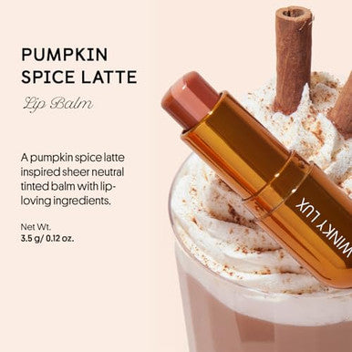 Winky Lux Pumpkin Spice Latte Balm Hydrating Lip Balm Sheer Nude Tint With Vitamin E And Jojoba Oil To Moisturizer Lips Vegan & Cruelty