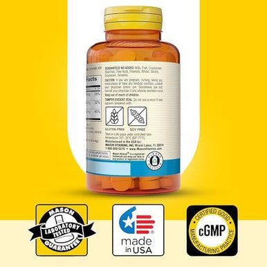 Mason Natural Calcium Magnesium & Zinc, 300-Day Supply, Supports Normal Bone Health & Immune System Booster, 3 Pack