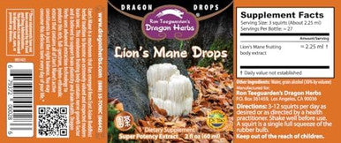 Dragon Herbs Lion'S Mane Drops 2 Fl Oz