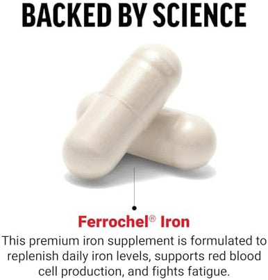 Force Factor Iron Supplement For Women And Men Nonconstipating Gentle On The Stomach Iron Bisglycinate 36Mg 90 Vegetable Capsules