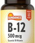 Sundance Vitamin B12 500Mcg 90 Vegetarian Tablets Essential Vitamin Supplement Nongmo And Gluten Formula