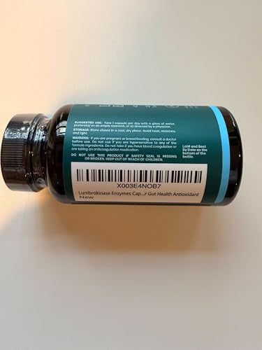 Etta Vita Potent Lumbrokinase Supplement 40Mg/Serving (Max Activity - 800000 Units) - Lumbrokinase Enzymes Capsules For Energy Support Digestion Detox Cognition & Gut Health - Similar To Nattokinase