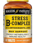 Mason Natural Stress Bcomplex With Antioxidants + Zinc 2 Month Supply Dual Action Formula Supports Immune Health 1 Pack
