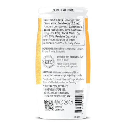 Lakanto Pure Monk Fruit Extract Drops Bundle (Original, Vanilla, Caramel) Perfect for Coffee, Tea, Smoothies, Cereal, Granola, Oatmeal, Cocktails, and More
