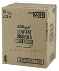 Kellogg's Low Fat Granola Cereal, With Raisins, 2.22oz (70 Count)