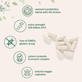 Micro Ingredients Probiotics For Women 100 Billion Cfu With Prebiotics 120 Veggie Capsules Ph Balance Urinary Tract Vaginal & Gut Health Support 40 Strains With Cranberry D-Mannose & More