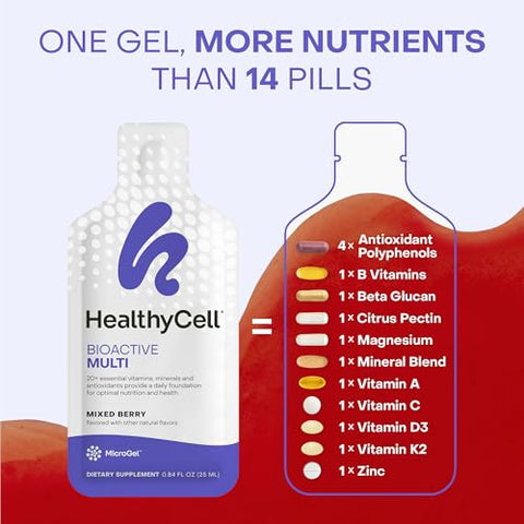 Healthycell REM Sleep Aid Supplement + Bioactive Multivitamin for Women and Men Bundle