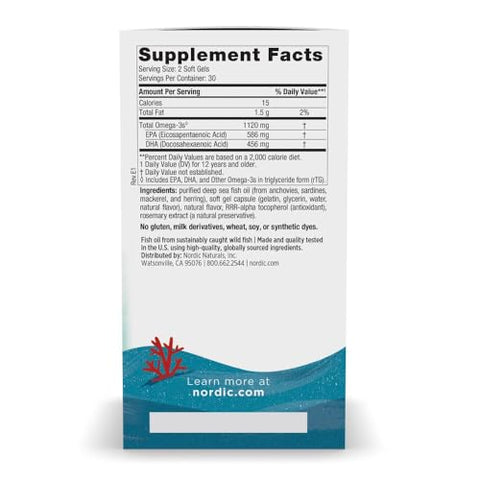 Nordic Naturals Ultimate Omega 2X Teen Strawberry - 60 Mini Soft Gels - 1120 Mg Total Omega-3S With Epa & Dha - Brain Health Positive Mood Social Development Learning - Non-Gmo 30 Servings