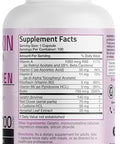 Bronson Hair Skin and Nails with Biotin Extra Strength Vitamin Supplement for Women 100 Capsules
