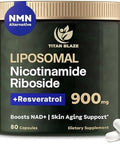 Nad+ Nicotinamide Riboside With Resveratrol & Quercetin Nmn Alternative Premium Anti-Aging Supplement For Energy, Focus, And Cellular Support 80 High-Purity Capsules 900Mg