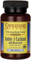 Swanson Indole-3-Carbinol with Resveratrol - I3C Supplement Promoting Cellular Protection - Natural Supplement to Help Maintain Healthy Hormone Balance - (60 Capsules 200mg Each)