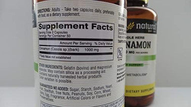 Mason Natural Cinnamon 1000 Mg 100 Capsules (Pack Of 4)