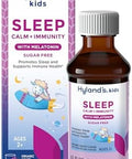 Hyland'S Kids Melatonin Organic Sleep Calm & Immunity Liquid Sugar With Magnesium Vitamin D Zinc & Elderberry Promotes Sleep & Supports Immune Health Ages 2+ Grape Flavor 4 Fl. Oz.
