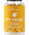 Eu Natural My Head Headache Vitamins Sensitivity, Tension, Comfort, Healthy Head Function For A Clear Mind Fast Acting Magnesium, Feverfew, Boswellia, Vitamin D, Ginger, & More 60 Soft Capsules