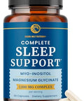 Nobi Nutrition Complete Sleep Support Myo Inositol + Magnesium Glycinate Restful Sleep & Relaxation Support 1100Mg Complex Melatonin Nongmo Inositol Supplement With Magnesiumglycinate 60 Ct