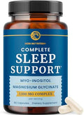 Nobi Nutrition Complete Sleep Support Myo Inositol + Magnesium Glycinate Restful Sleep & Relaxation Support 1100Mg Complex Melatonin Nongmo Inositol Supplement With Magnesiumglycinate 60 Ct