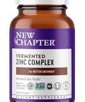 Chapter Zinc Supplement, Fermented Zinc Complex, One Daily For Immune Support + Skin Health, Mineral-Balancing Formula Rich In Copper, Easy To Swallow & Digest, 60 Count (2 Month Supply)