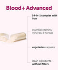 Micro Ingredients Blood Advanced Iron Supplement 240 Veggie Capsules 14-In-1 Iron Bisglycinate With Folate Vitamins B C Chelated Iron Complex With Botanical Blend Non-Gmo