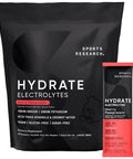 Sports Research Hydrate Electrolytes Combo Pack - Sugar-Free & Naturally Flavored With Vitamins Minerals And Coconut Water - Supports Hydration - 32 Packets - Cherry Pomegranate Dominant Flavor