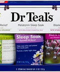 Dr Teal'S Epsom Salt Trio Set (Three 14Oz Bags) - Relax & ReliefMelatonin Soak& Black Elderberry - Give The Of Relaxation - Soothe Aches Wtih At Home Spa Kit