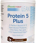 Greens First Lean Protein 5 Plus Dietary Supplement Protein Powder with Whey Protein Collagen Protein and MCT Oil Nutritional Supplement Chocolate