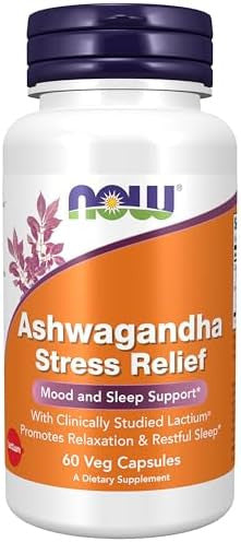 Now Foods Supplements Ashwagandha Stress Relief Mood And Sleep Support With Clinically Studied Lactium Promotes Relaxation And Restful Sleep 60 Veg Capsules
