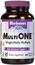 Bluebonnet Nutrition Mult One (With Iron) Daily Nutritional Support Vegetarian Friendly Kosher Gluten Dairy 60 Vegetable Capsules 60 Servings
