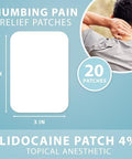 Curist Lidocaine Patches Maximum Strength With Curcumin Numbing Topical Pain Relief For Back Relief Neck Relief & Sore Muscle Relief (Pack Of 20 Pain Patches 3"X5" 4% Lidocaine Patch) Formula