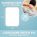 Curist Lidocaine Patches Maximum Strength With Curcumin Numbing Topical Pain Relief For Back Relief Neck Relief & Sore Muscle Relief (Pack Of 20 Pain Patches 3"X5" 4% Lidocaine Patch) Formula