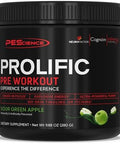 Pescience Prolific Pre Workout Powder For Men & Women With L-Citrulline Nitric Oxide Booster Energy Powder & Nootropic For Focus â€“ Preworkout Without Beta Alanine â€“ 40 Scoops Sour Green Apple