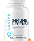 Revive Md Immune Defense Immune Support Supplement - Immunity Health With Zinc Elderberry Vitamin C & Vitamins Booster For Men & Women - Vegan Gluten- & Soy- - 180 Vegetarian Capsules
