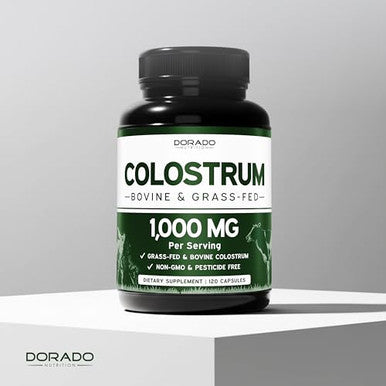 Dorado Nutrition Colostrum Supplement Per Serving (Bovine Colostrum Capsules From First Milking 120 Count 1000Mg
