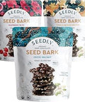 SEEDLY Organic 70% Dark Chocolate Snacking Bark with 20g Protein 50% less sugar Variety Pack Keto Vegan Snacks GlutenFree Low Carb Paleo NonGMO SteviaFree No Weird Additives 3.6oz (Pack of 3)