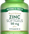 Nature'S Truth Zinc 50Mg With Vitamin C 200 Liquid Softgels Non-Gmo & Gluten Supplement