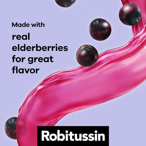 Robitussin Elderberry Cough + Chest Congestion Dm Children'S Cough Medicine Chest Congestion Relief And Cough Syrup 4 Fl Oz